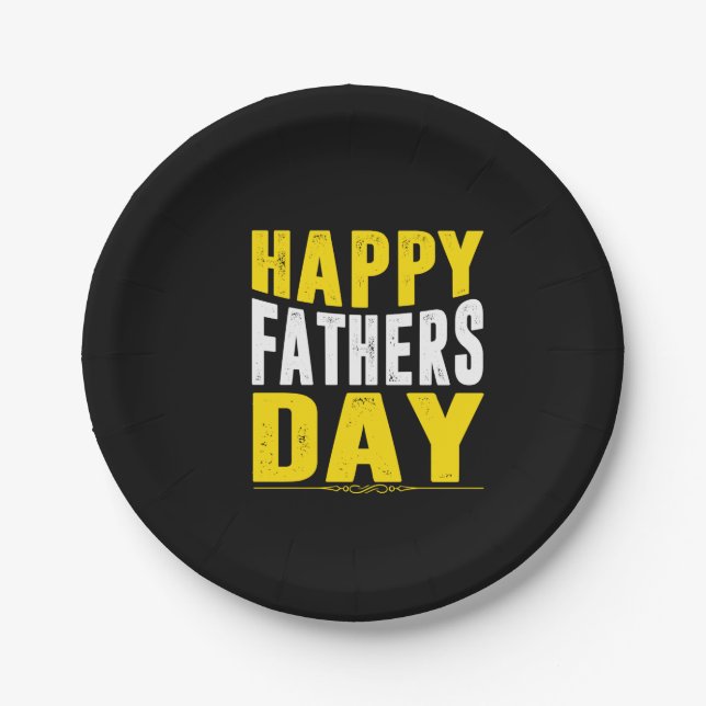happy fathers day paper plates (Front)