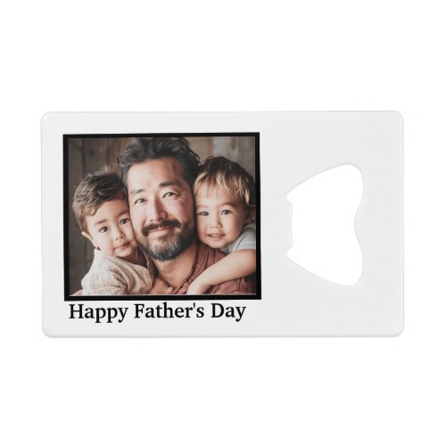 Happy Fathers Day Personalize Asian American Credit Card Bottle Opener