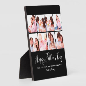 Happy Father's Day , Personalized 8 Photo Collage  Plaque