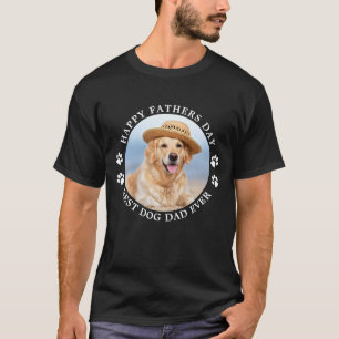 Happy Father's Day Personalized Pet Photo Dog Dad T-Shirt
