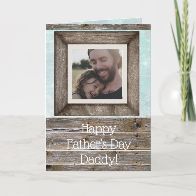 Happy Father's Day Personalized Photo Card (Front)