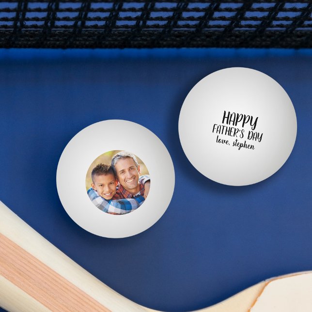 Happy Father's Day Personalized Photo Ping Pong Ball (Creator Uploaded)