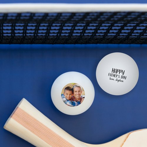 Happy Fathers Day Personalized Photo Ping Pong Ball