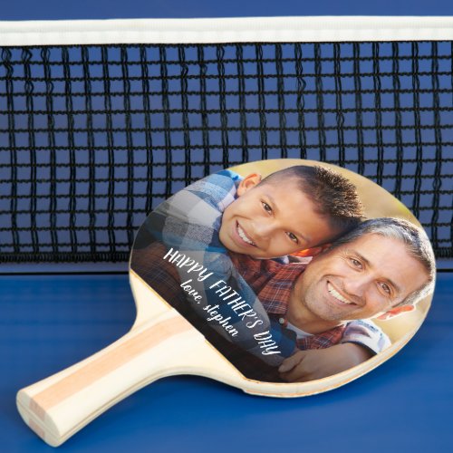 Happy Fathers Day Personalized Photo Ping_Pong Paddle