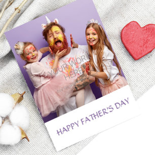 Happy Father's Day personalized photo Thank You Card