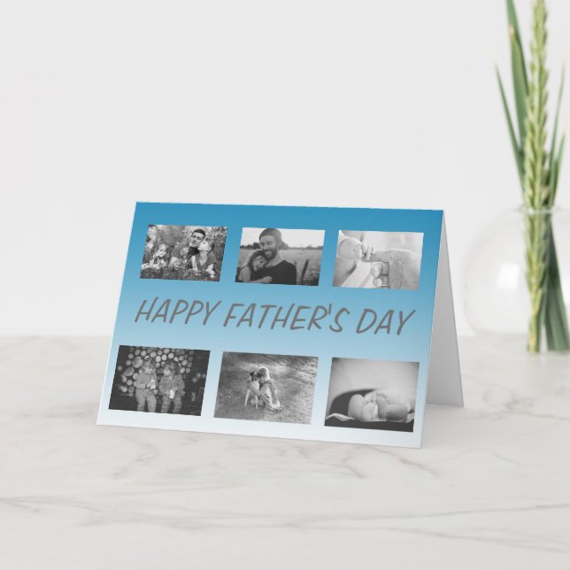 Happy Father's Day, personalized Photos Card (Front)