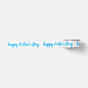 HAPPY FATHER'S DAY PERSONALIZED TEXT NAME STYLISH SATIN RIBBON