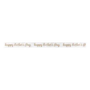 HAPPY FATHER'S DAY PERSONALIZED TEXT NAME STYLISH SATIN RIBBON