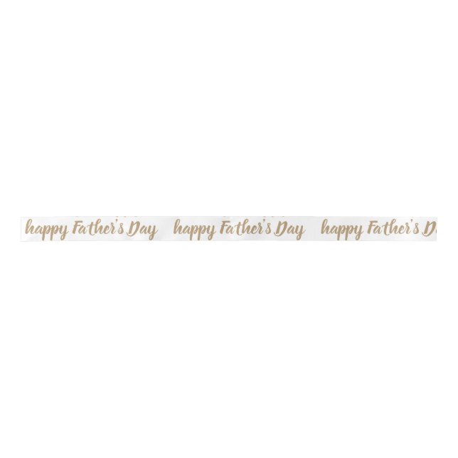 HAPPY FATHER'S DAY PERSONALIZED TEXT NAME STYLISH SATIN RIBBON (Front)