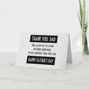 HAPPY FATHER'S DAY Personalized Thank You Dad Card