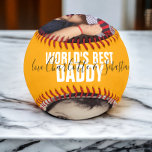 Happy Fathers Day Personalized Worlds Best Daddy Softball at Zazzle