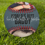 Happy Fathers Day Personalized Worlds Best Daddy Softball at Zazzle
