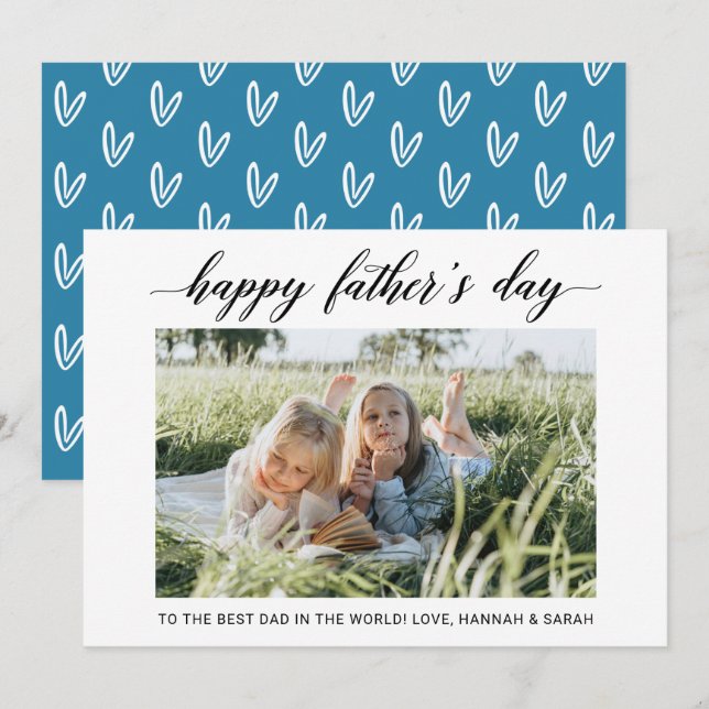 Happy Father's Day Photo Card (Front/Back)