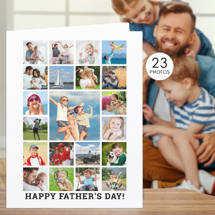 Happy Father's Day Photo Collage BIG Personalized Card