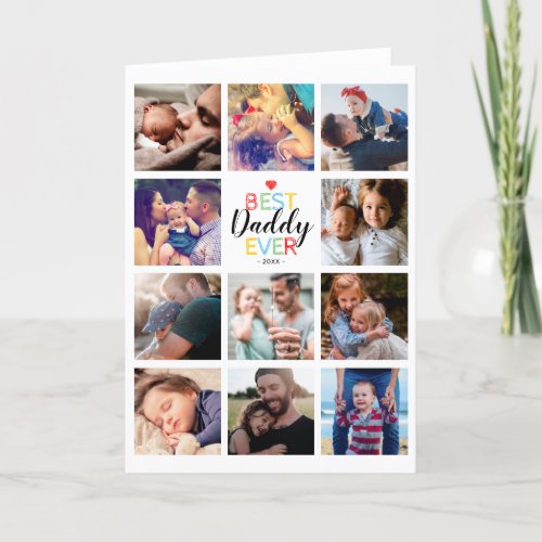 Happy Fathers Day Photo Collage Card