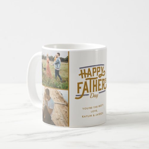 Happy Fathers Day Photo Collage Coffee Mug