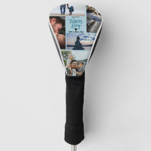 Happy Father's Day Photo Collage Custom Names Golf Head Cover