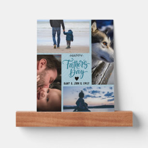 Happy Father's Day Photo Collage Custom Names Picture Ledge