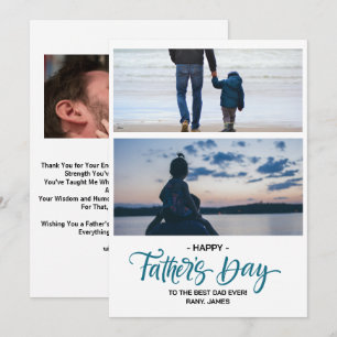 Happy Father's Day Photo Collage  Holiday Card