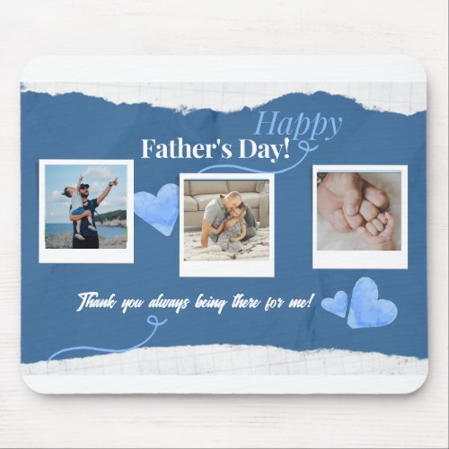 Happy Fathers Day  Photo Collage  Mousepad
