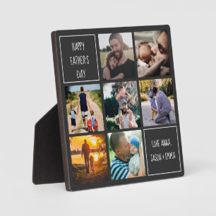 Happy Father's day photo collage, we love you dad Plaque