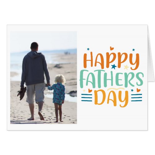 Happy Fathers Day Photo Custom Big Card