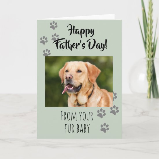 Happy Father's day Photo Dog Cat Pet Fur Baby Card