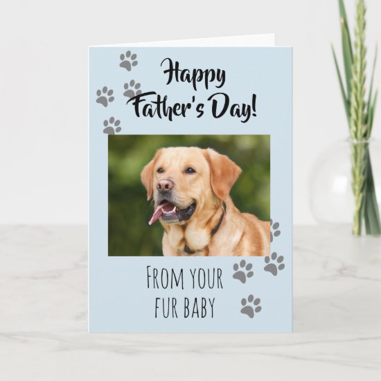 Happy Father's day Photo Dog Cat Pet Fur Baby Card
