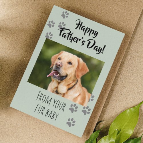 Happy Fathers day Photo Dog Cat Pet Fur Baby Card