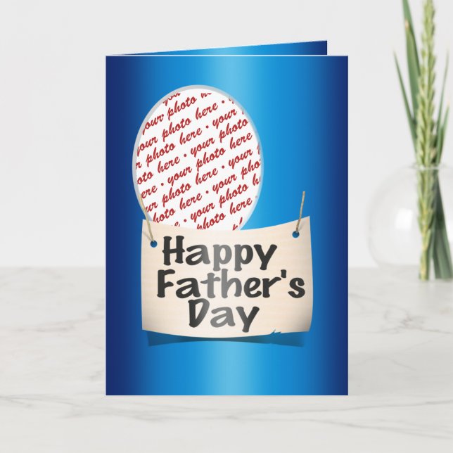 Happy Father's Day Photo Frame Card (Front)