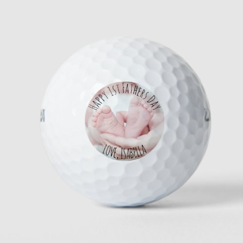 Happy Fathers Day Photo Golf Balls