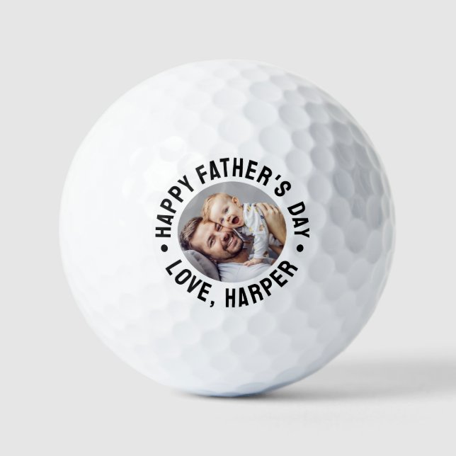 Happy Father's Day Photo Golf Balls (Front)