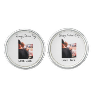 Happy father's day photo modern love simple father cufflinks