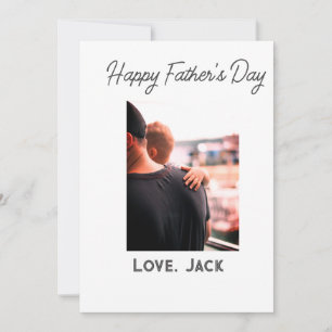 Happy father's day photo modern love simple father invitation
