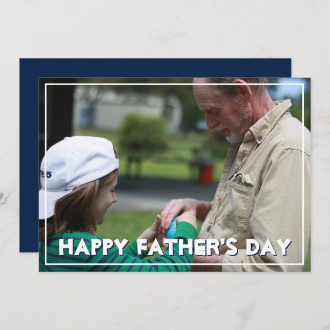 Happy Father's Day Photo Personalized Card (Front/Back)
