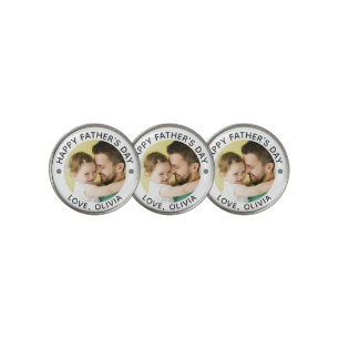 HAPPY FATHERS DAY Photo Personalized Golf Ball Marker