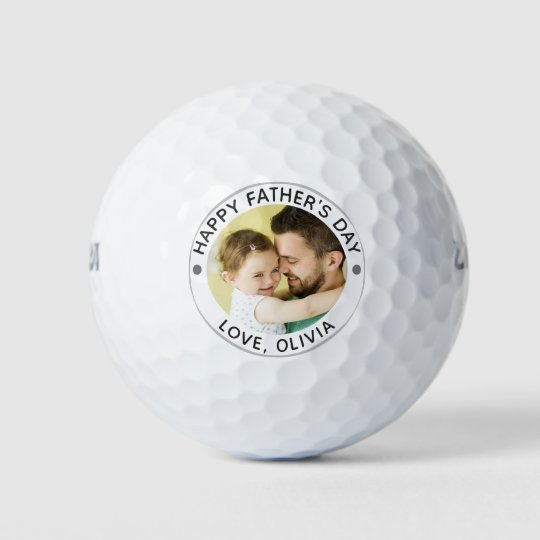 HAPPY FATHERS DAY Photo Personalized Golf Balls