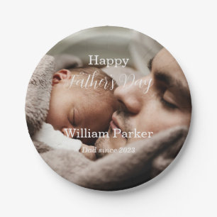 Happy father's day Photo Template  Paper Plates
