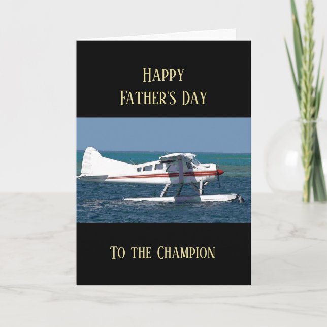 Happy Father's Day Pilot Airplane Flying Card (Front)