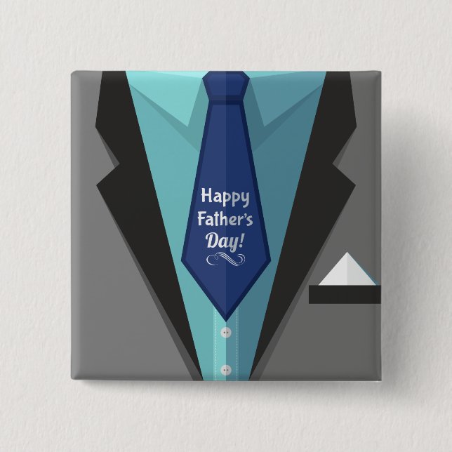 Happy Father's Day Pinback Button (Front)