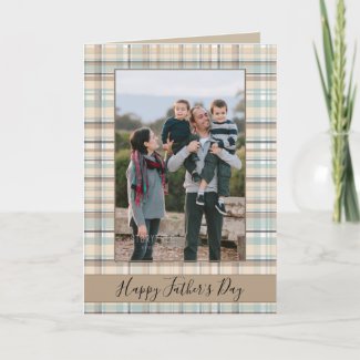 Happy Father's Day Plaid Photo