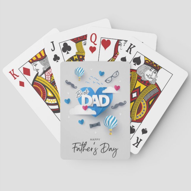 Happy father's day poker cards (Back)