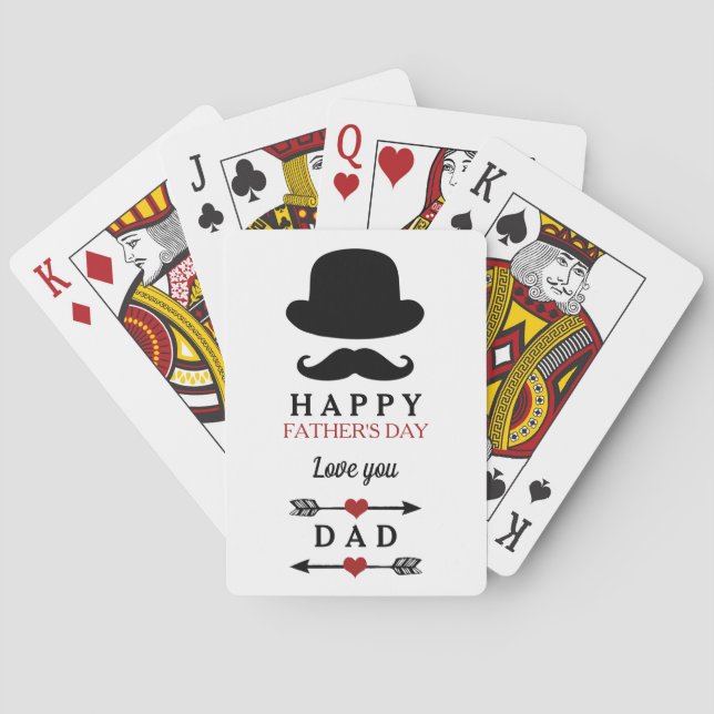 Happy Father's Day Poker Cards (Back)