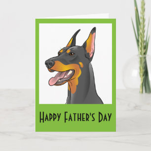 Happy Father's Day Pop Art Doberman Card