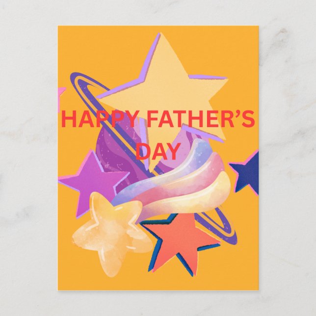 HAPPY FATHER'S DAY  POSTCARD (Front)