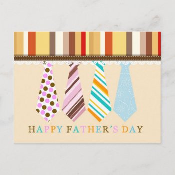 Happy Fathers Day Postcard by KeyholeDesign at Zazzle