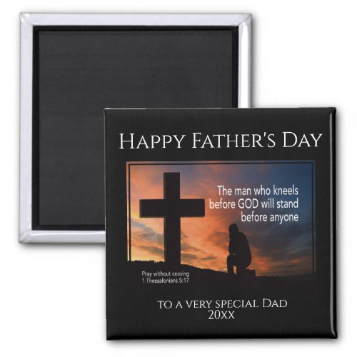 Happy Fathers Day PRAY WITHOUT CEASING Christian Magnet