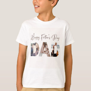 Happy Fathers day Print Modern White T-shirt