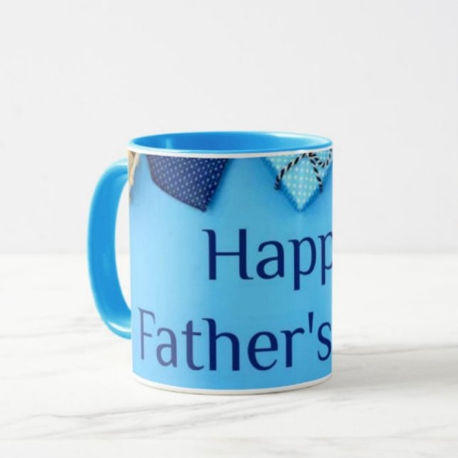 Happy Fathers day Printed Modern sky blue Mug  (Creator Uploaded)