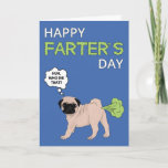 Happy Father's Day Pug Dog Farter Joke Card